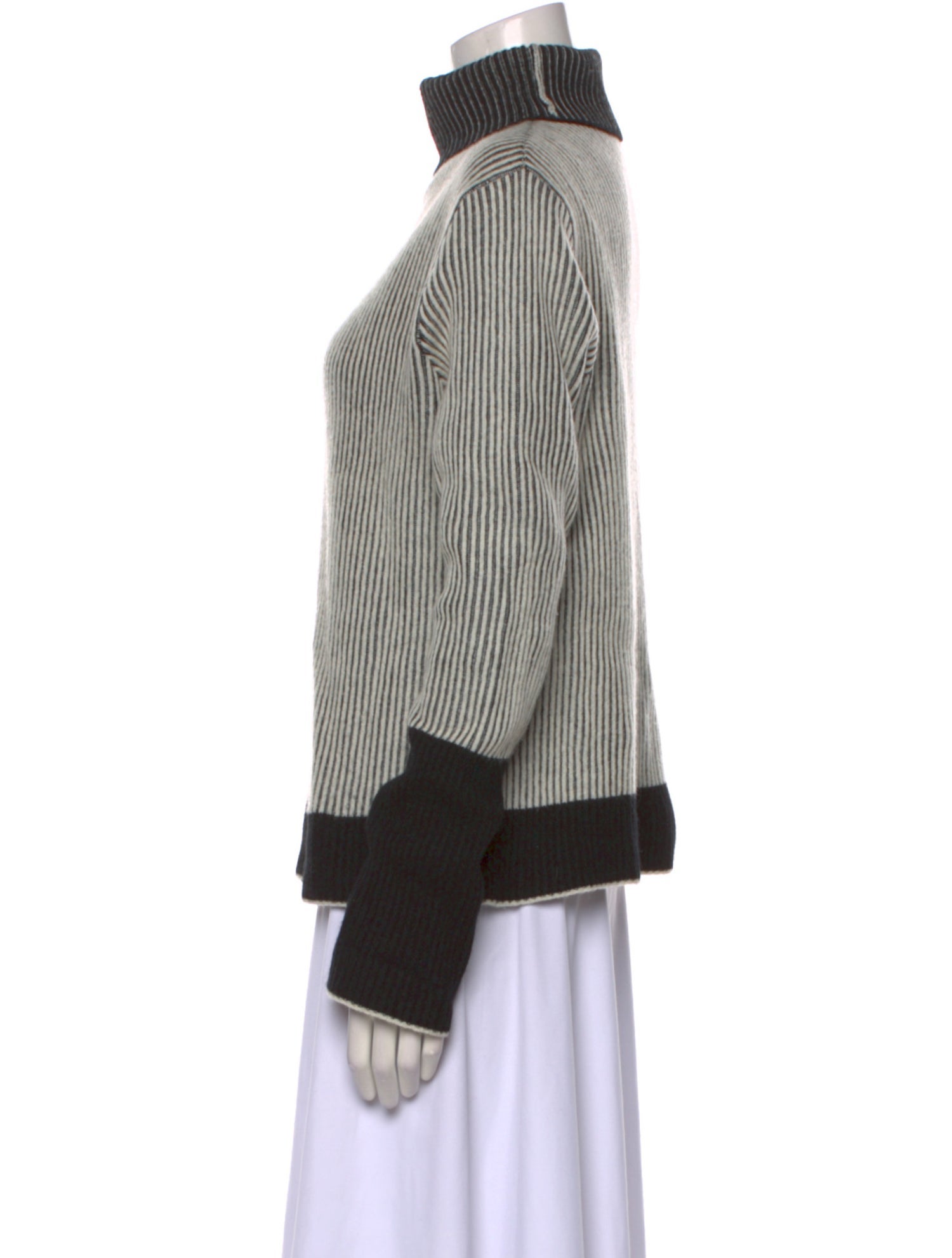 La Ligne Cashmere Colorblock Pattern Sweater