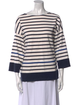 La Ligne Striped Bateau Neckline Top