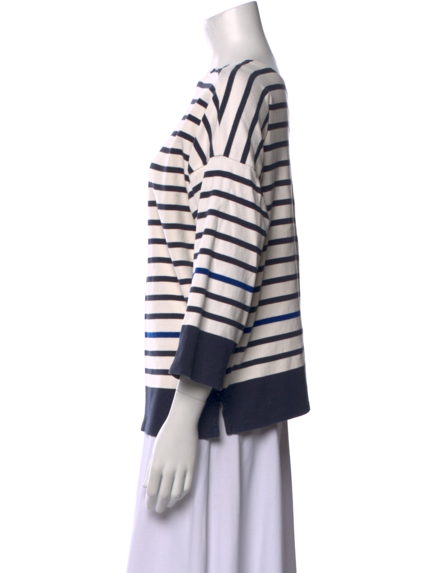 La Ligne Striped Bateau Neckline Top