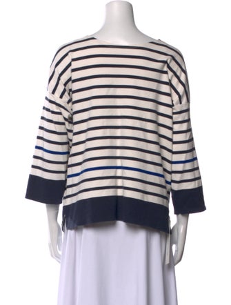La Ligne Striped Bateau Neckline Top