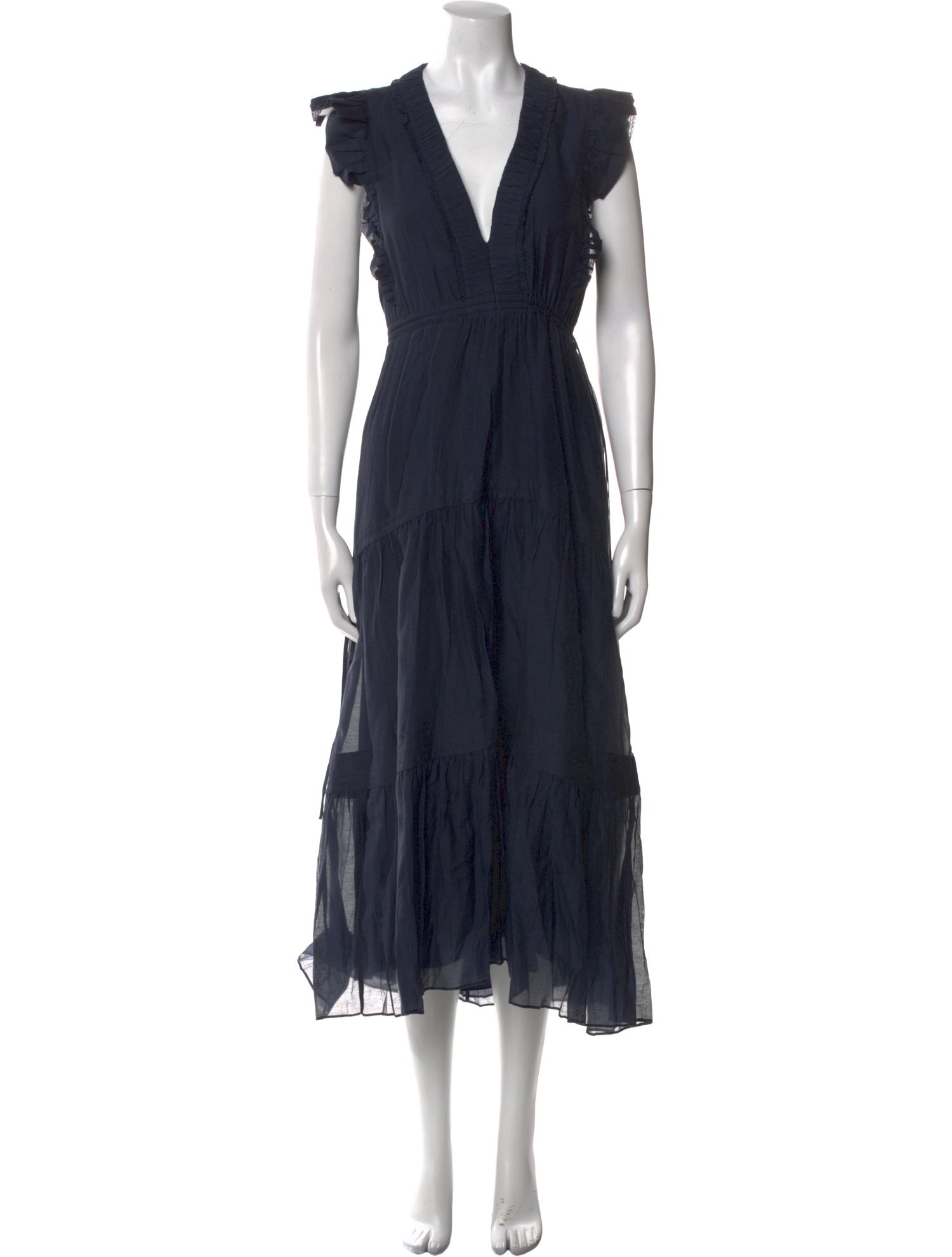 La Ligne V-Neck Long Dress