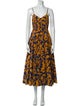 La Ligne Printed Midi Length Dress