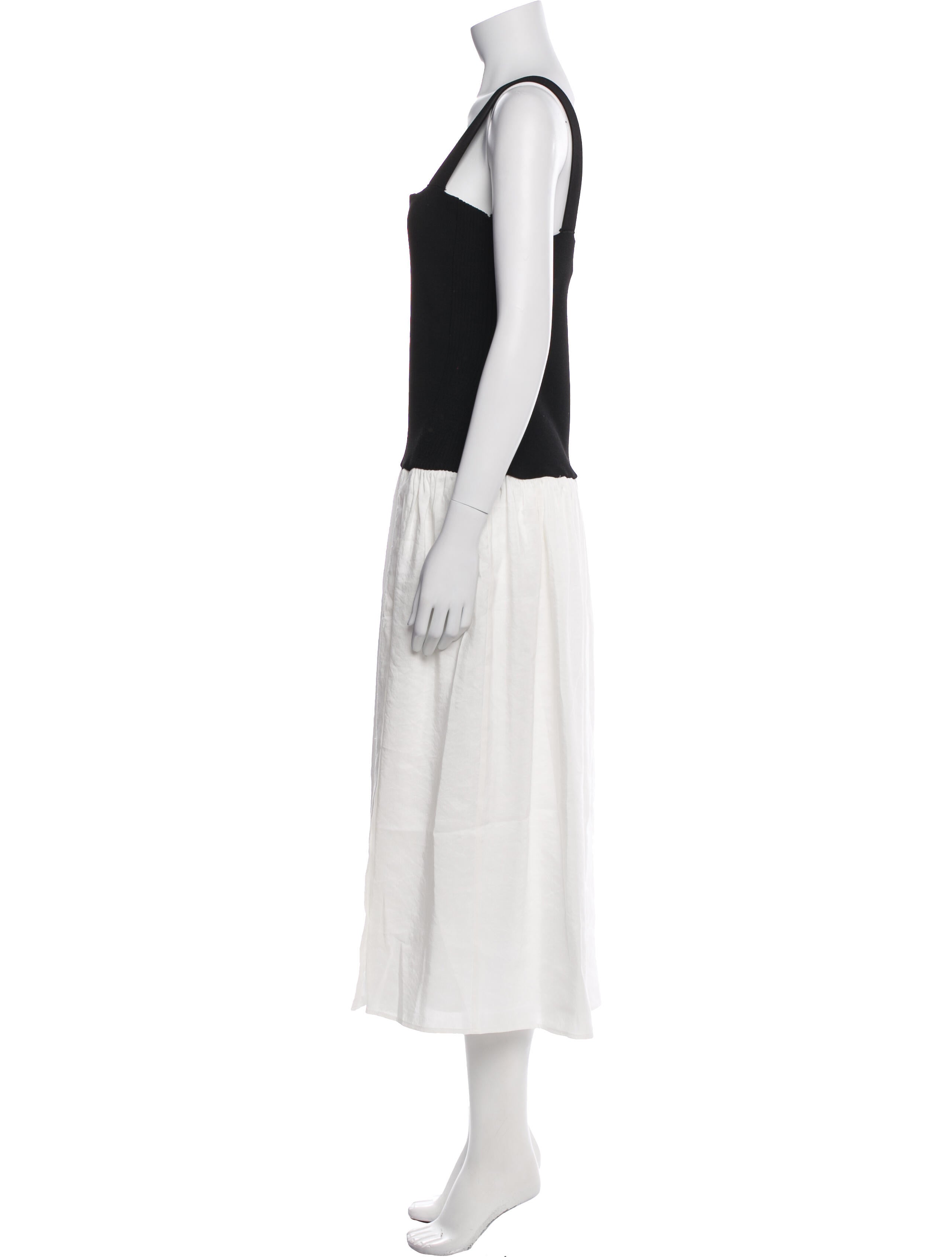 La Ligne Square Neckline Long Dress