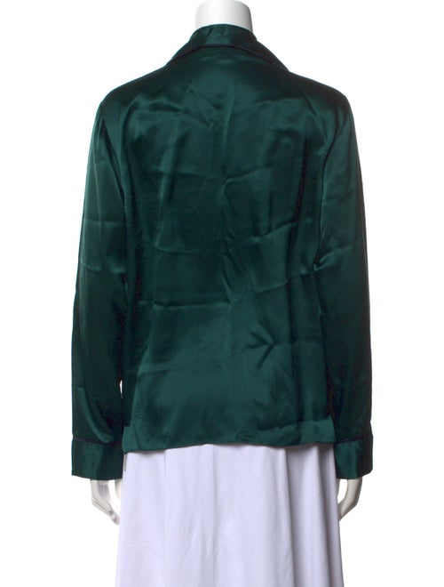 La Ligne Silk Long Sleeve Button-Up Top