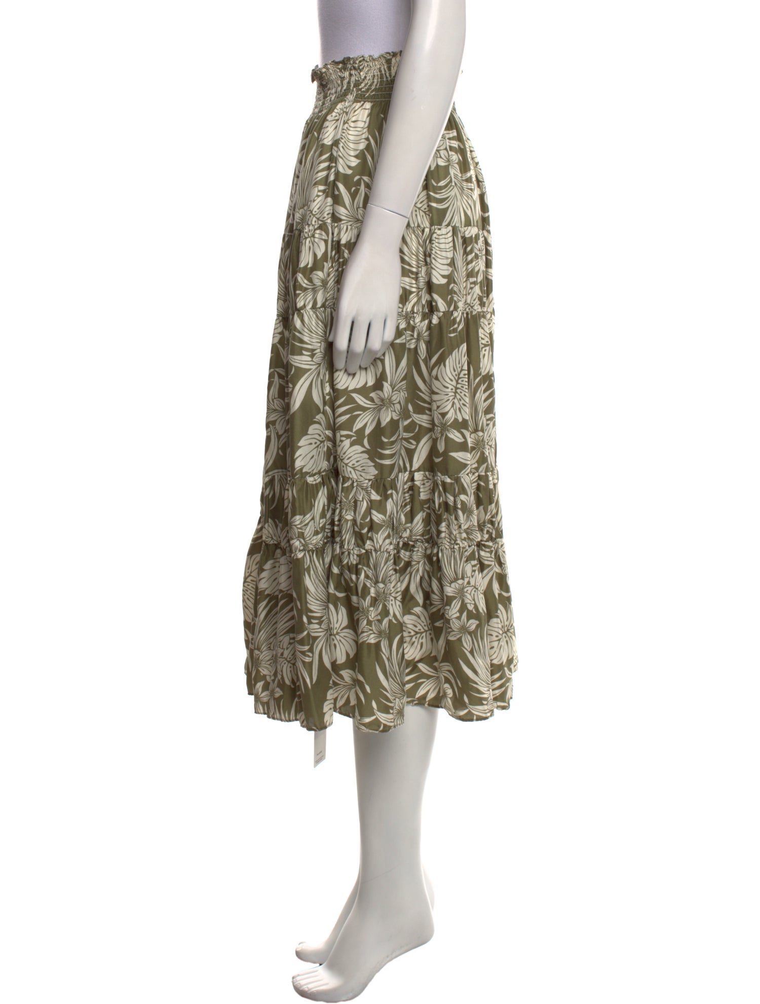 La Ligne Silk Midi Length Skirt