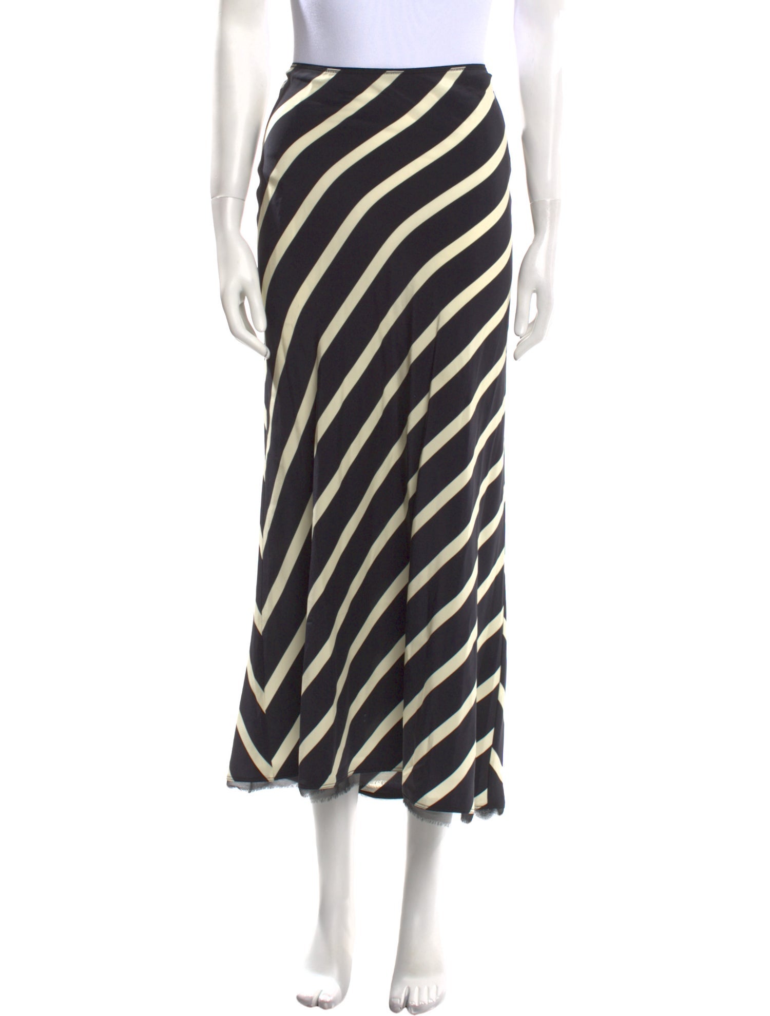La Ligne Silk Midi Length Skirt