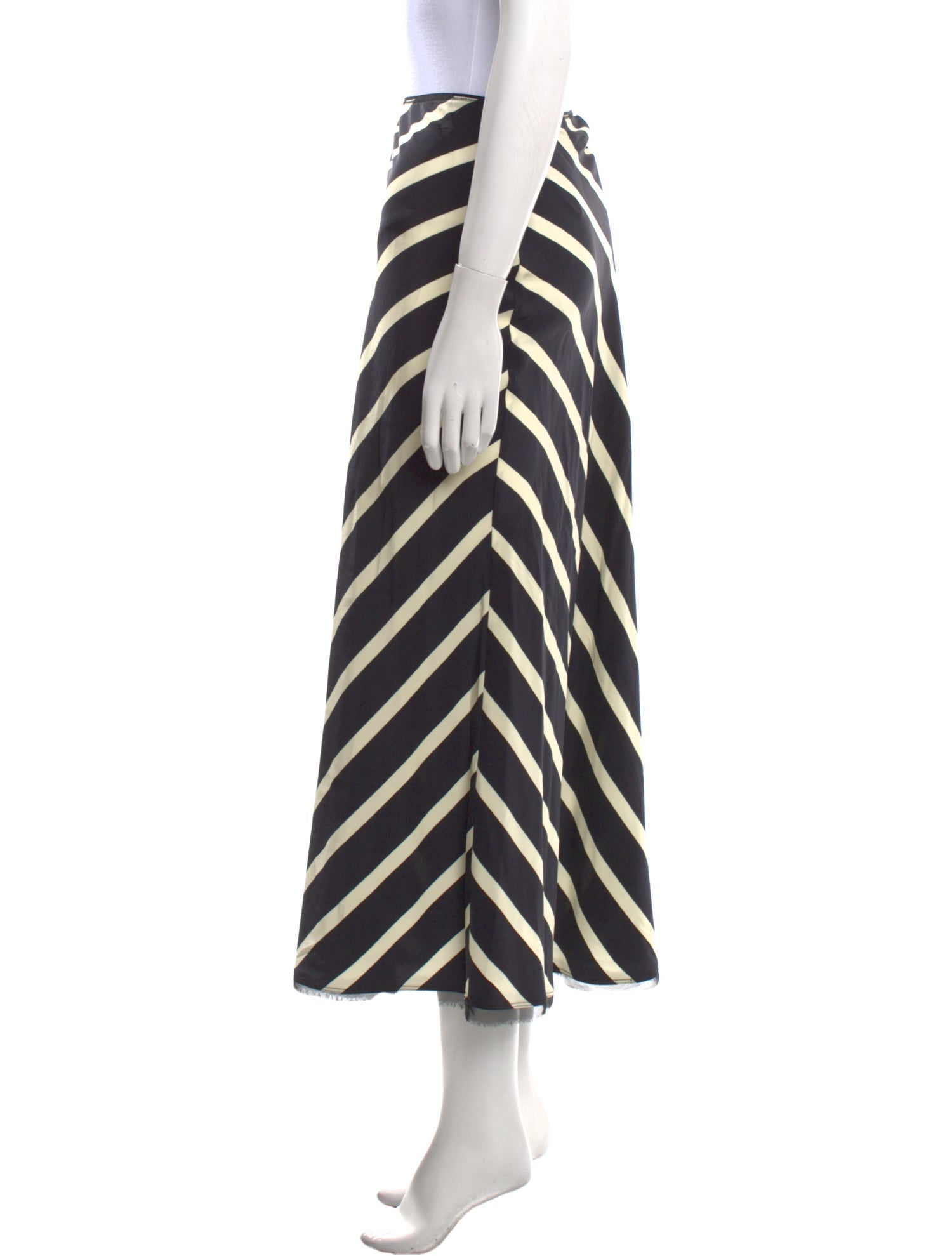 La Ligne Silk Midi Length Skirt