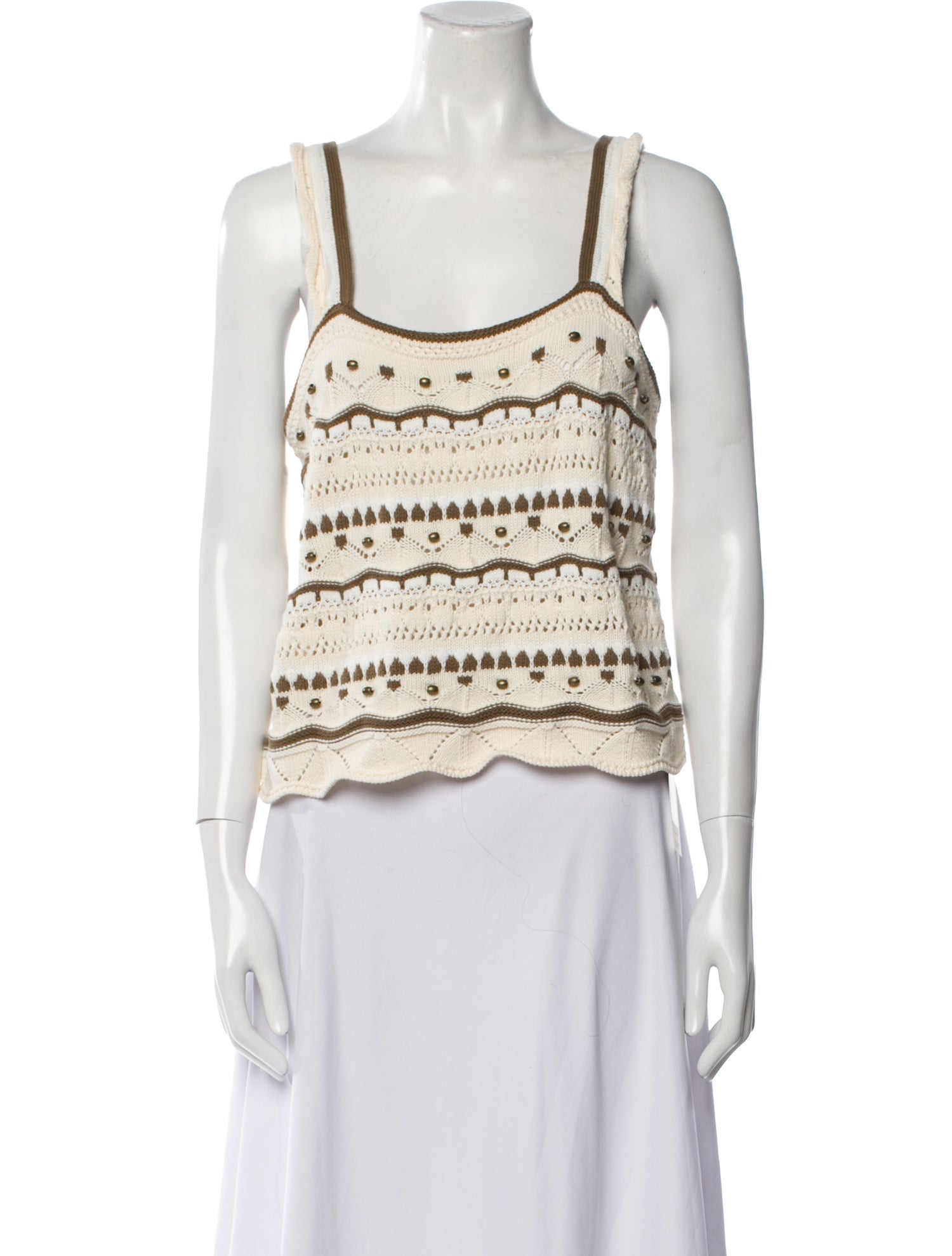 La Ligne Striped Scoop Neck Top