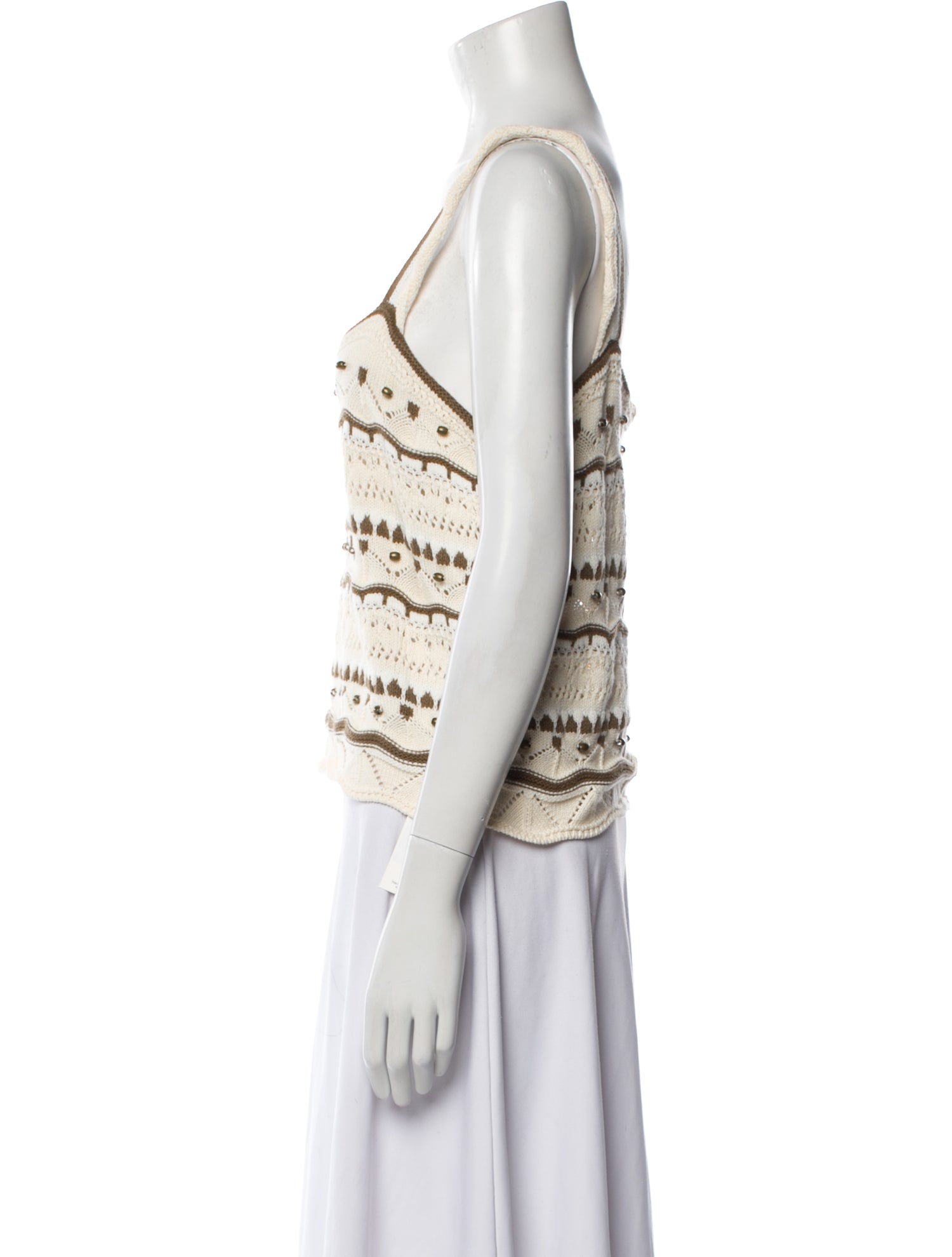 La Ligne Striped Scoop Neck Top