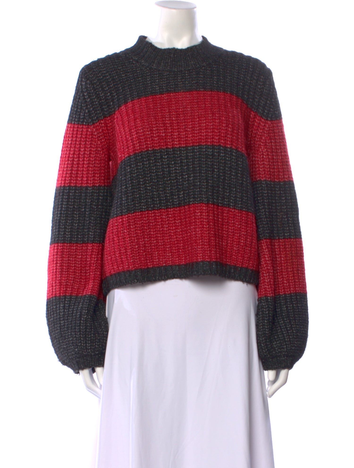 La Ligne Striped Mock Neck Sweater