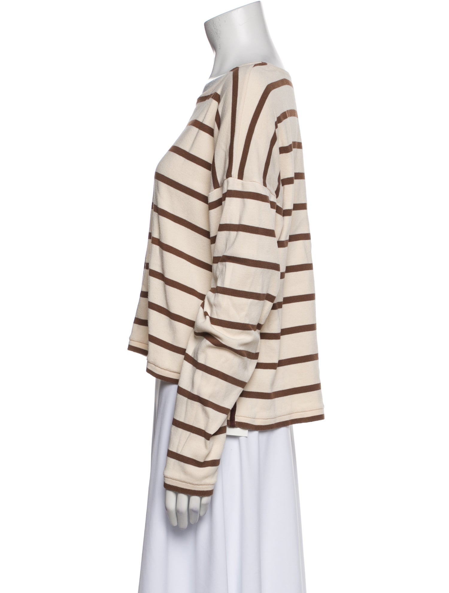 La Ligne Striped Scoop Neck Crop Top