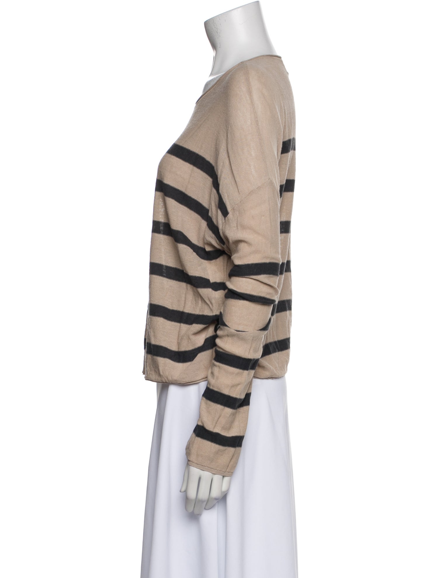 La Ligne Striped Scoop Neck Top