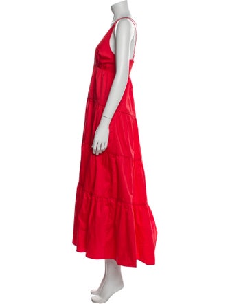 La Ligne V-Neck Long Dress