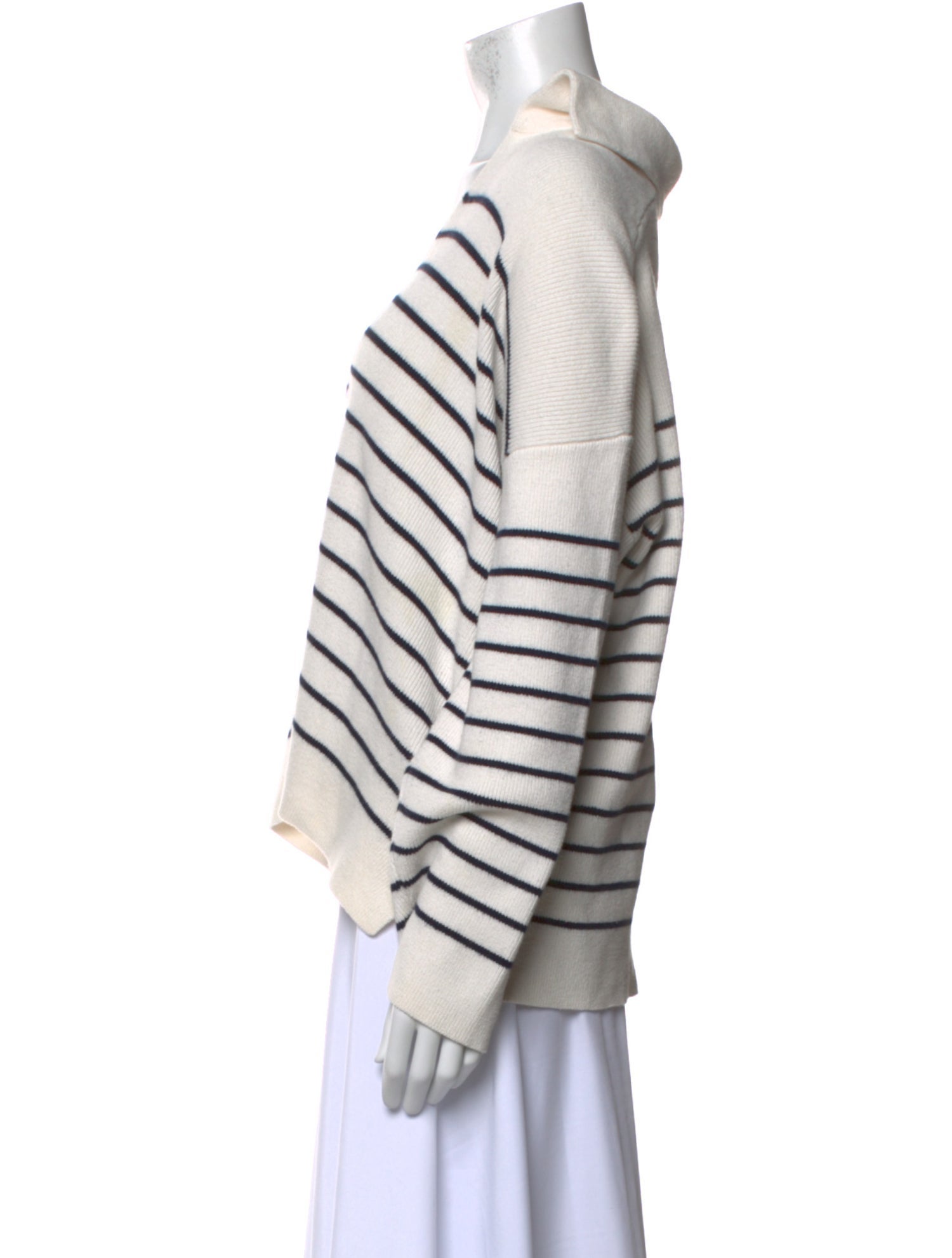 La Ligne Striped V-Neck Sweatshirt