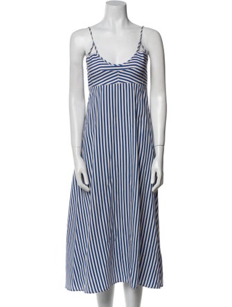 La Ligne Striped Midi Length Dress
