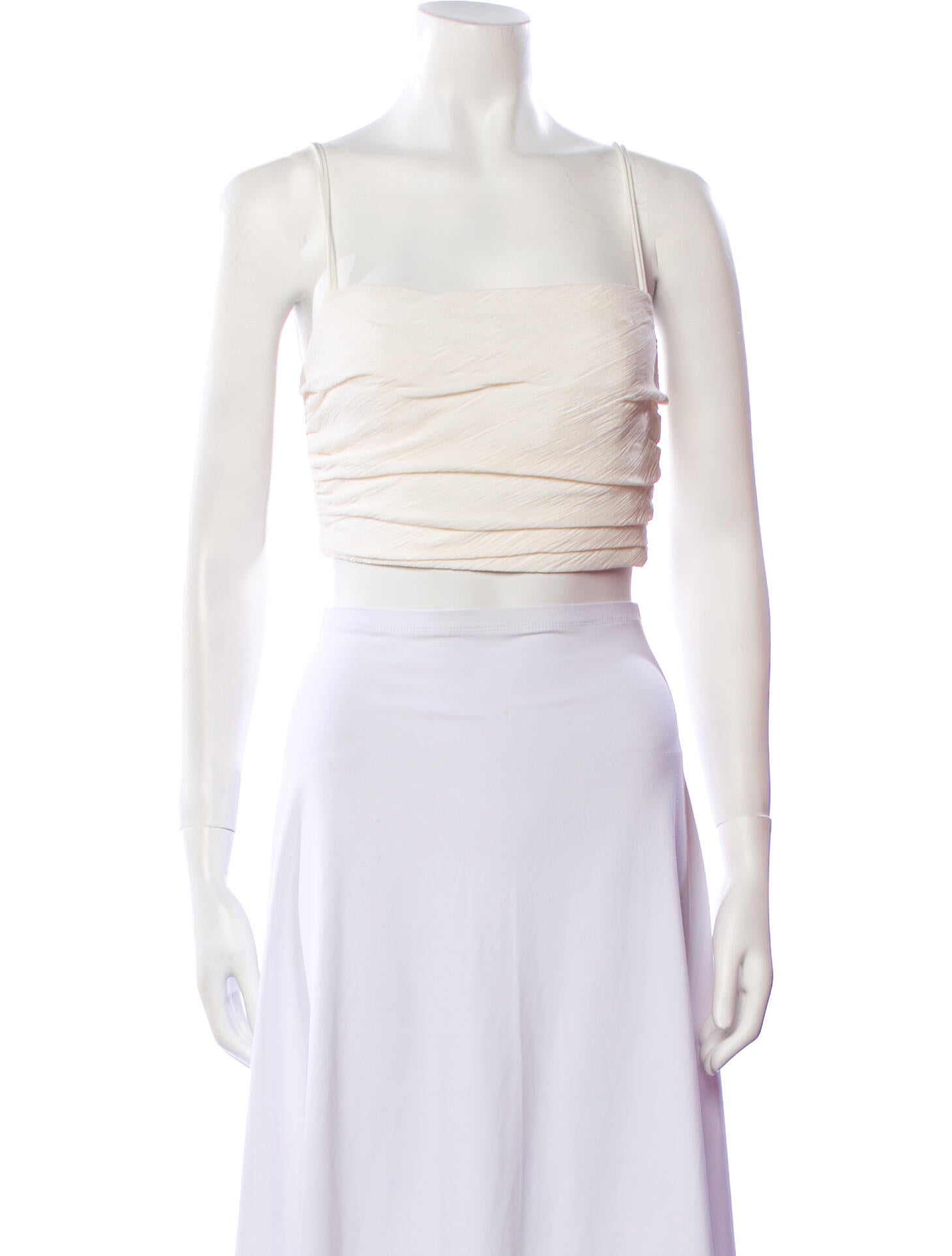 La Ligne Square Neckline Sleeveless Crop Top