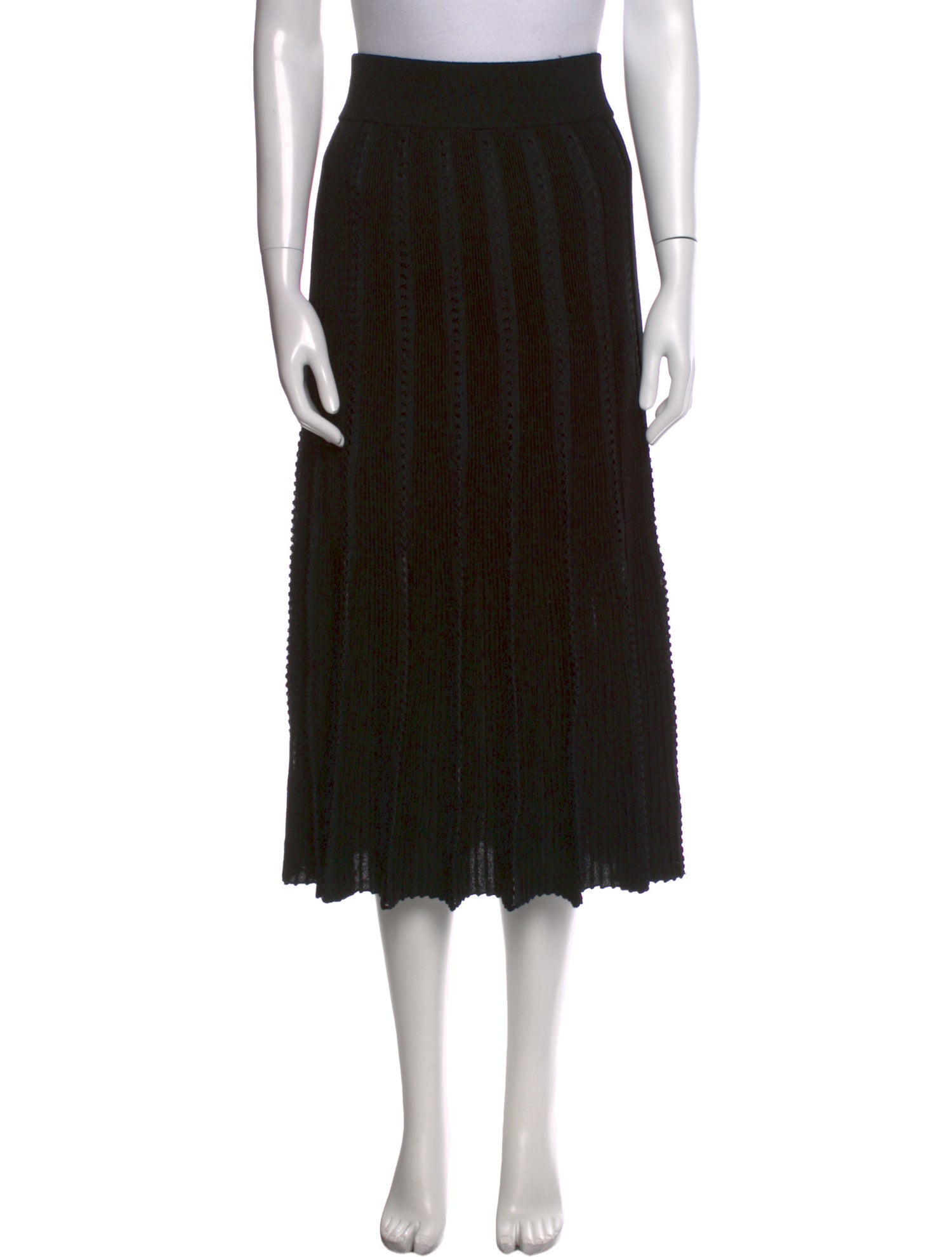 La Ligne Merino Wool Midi Length Skirt