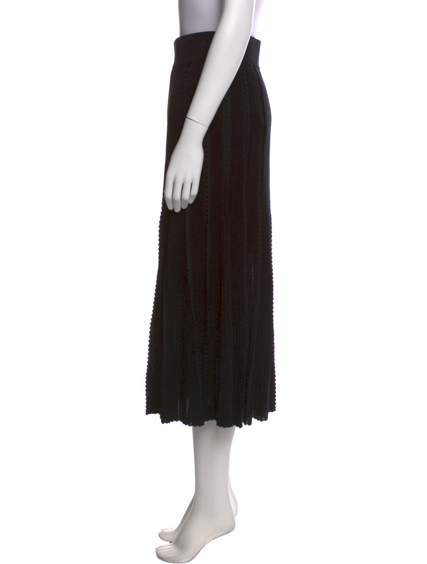 La Ligne Merino Wool Midi Length Skirt
