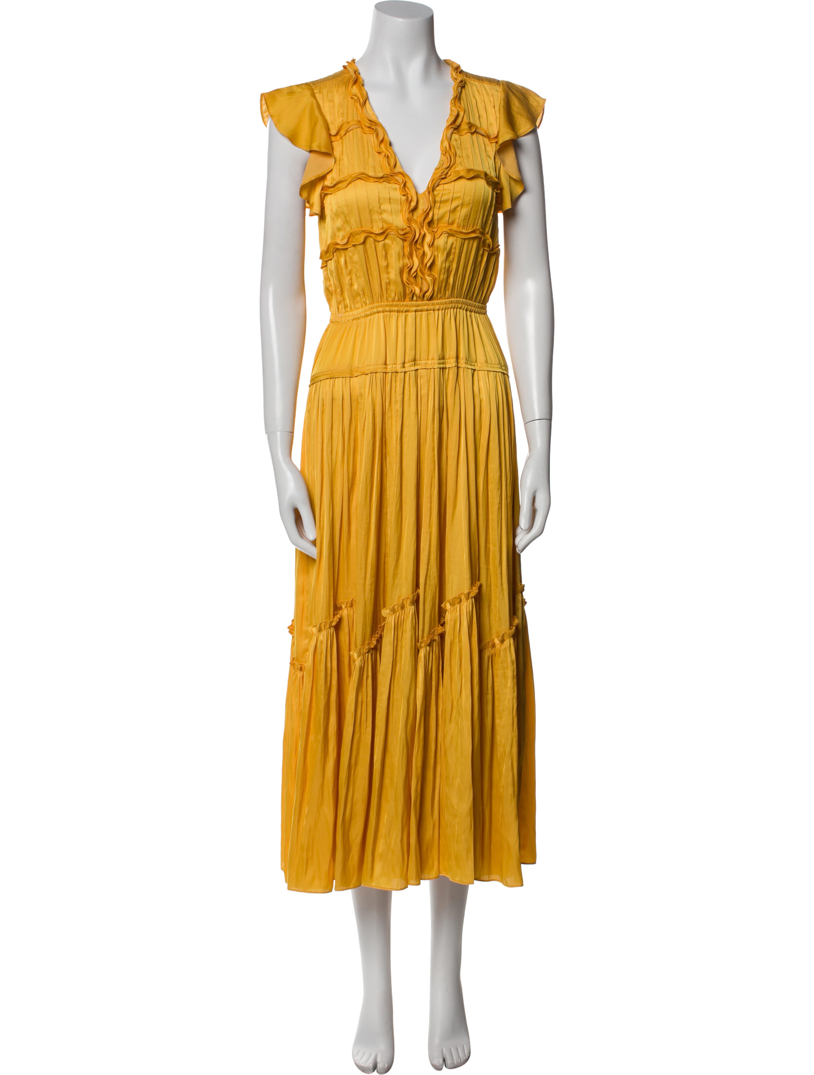 La Ligne V-Neck Long Dress