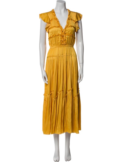 La Ligne V-Neck Long Dress