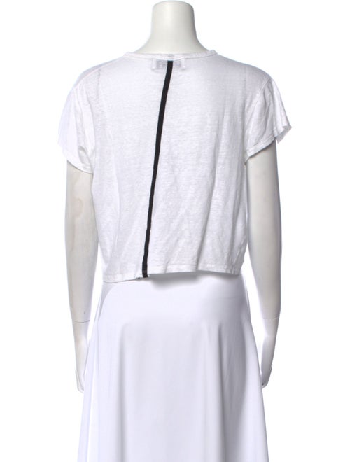 La Ligne Linen Crew Neck Crop Top