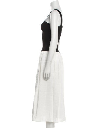 La Ligne Square Neckline Midi Length Dress
