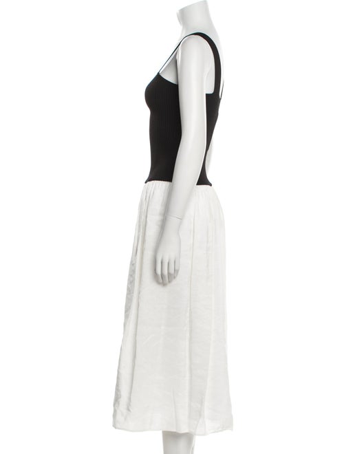 La Ligne Square Neckline Midi Length Dress