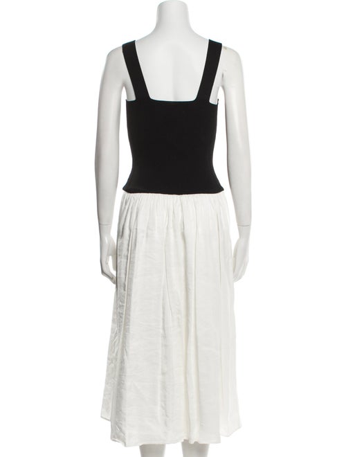 La Ligne Square Neckline Midi Length Dress