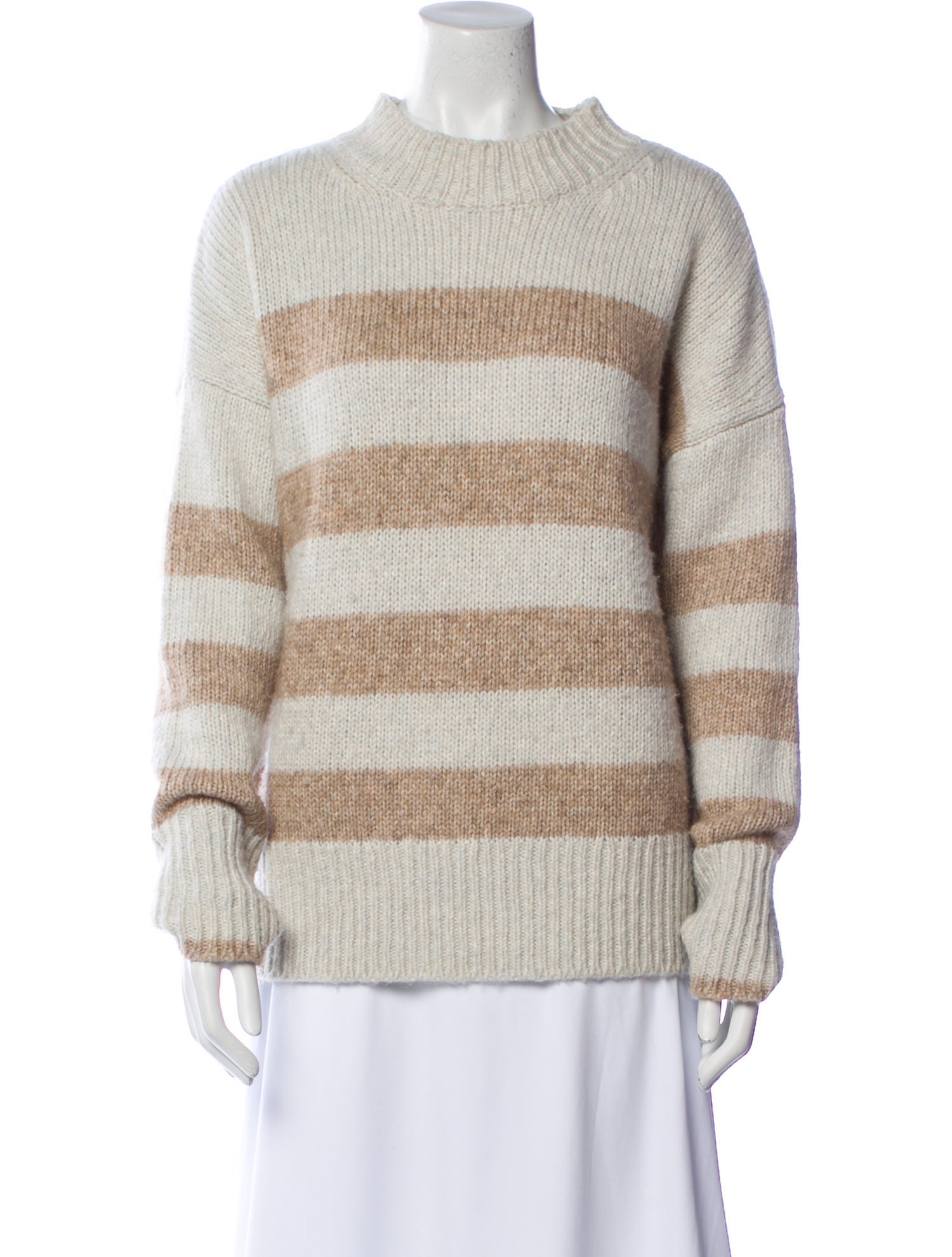 La Ligne Striped Mock Neck Sweater