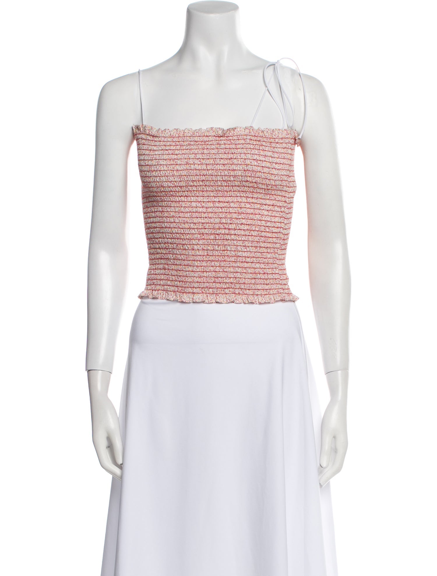La Ligne Square Neckline Sleeveless Crop Top