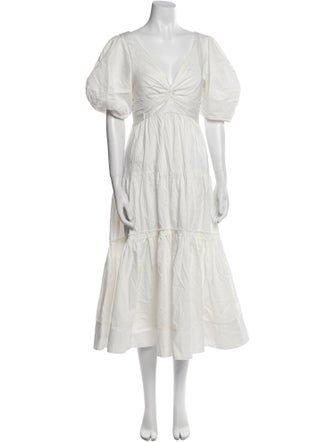 La Ligne V-Neck Midi Length Dress