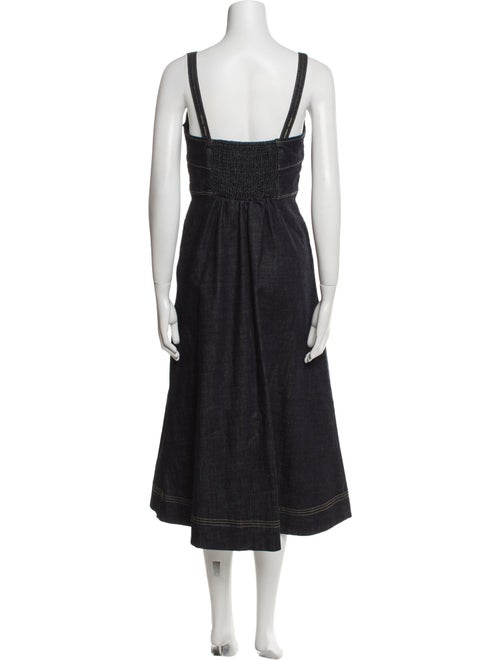 La Ligne Square Neckline Midi Length Dress