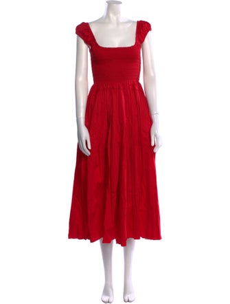 La Ligne Square Neckline Long Dress