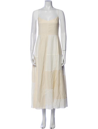 La Ligne V-Neck Long Dress