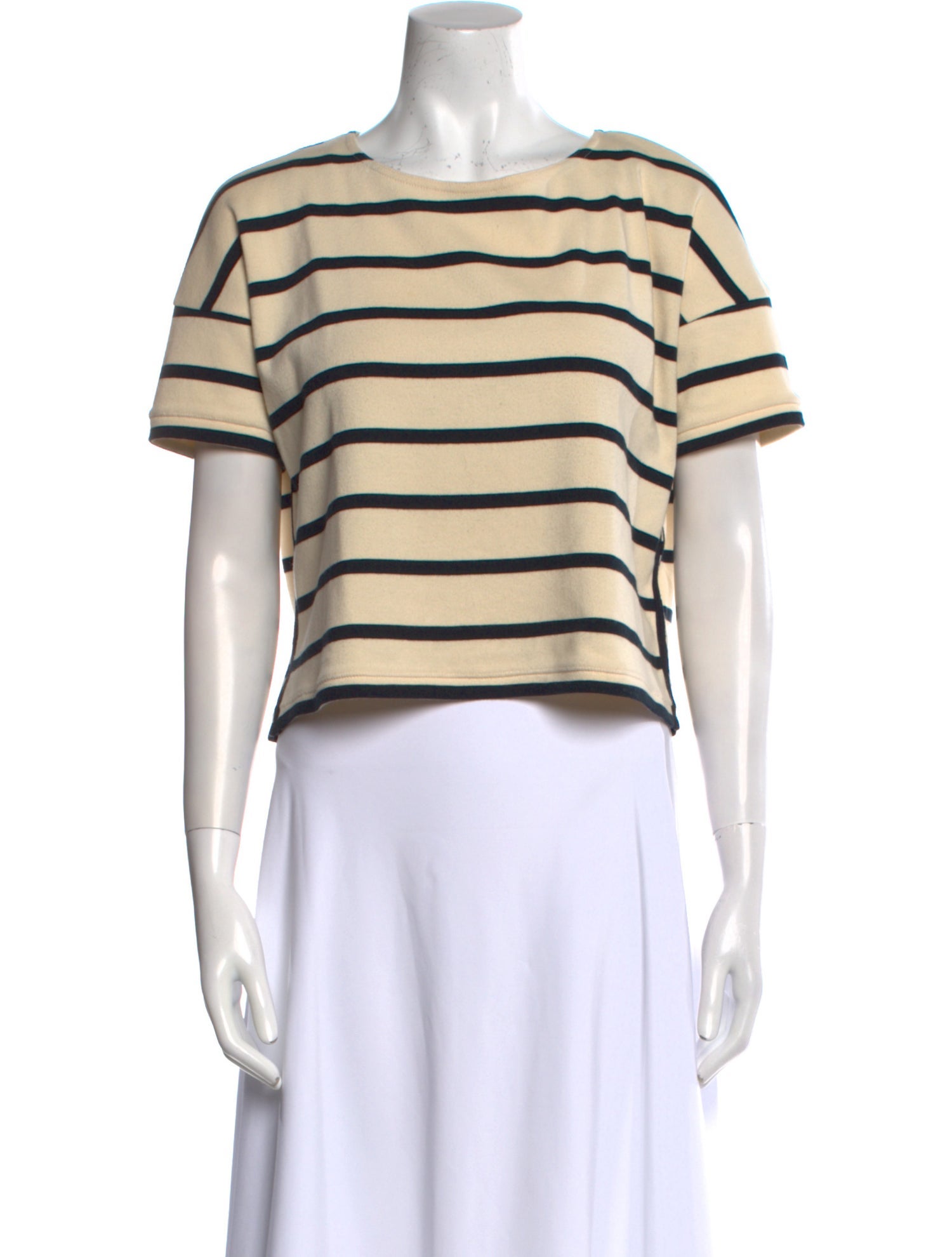 La Ligne Striped Bateau Neckline Crop Top w/ Tags