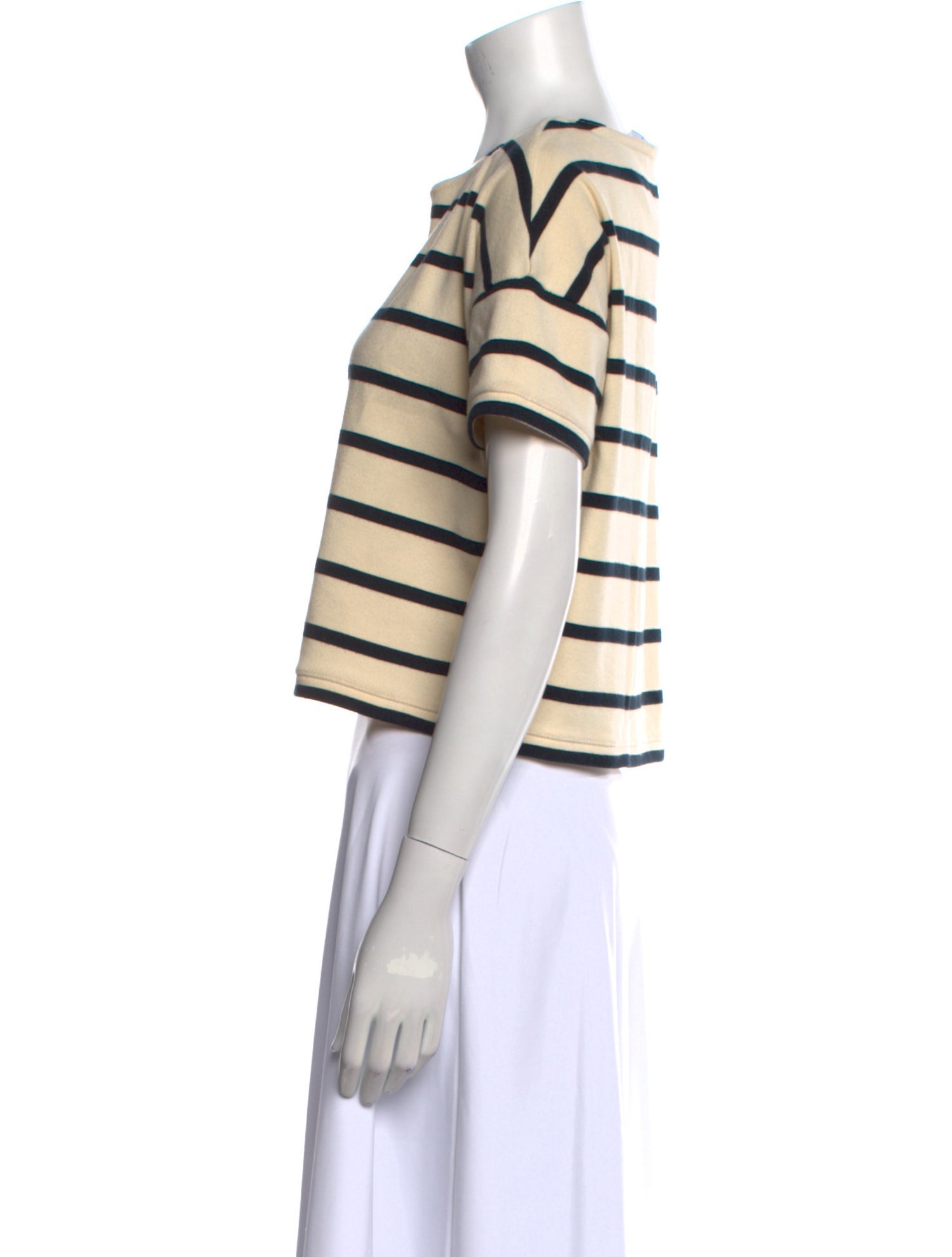 La Ligne Striped Bateau Neckline Crop Top w/ Tags