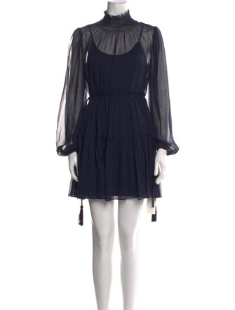 La Ligne Mock Neck Mini Dress