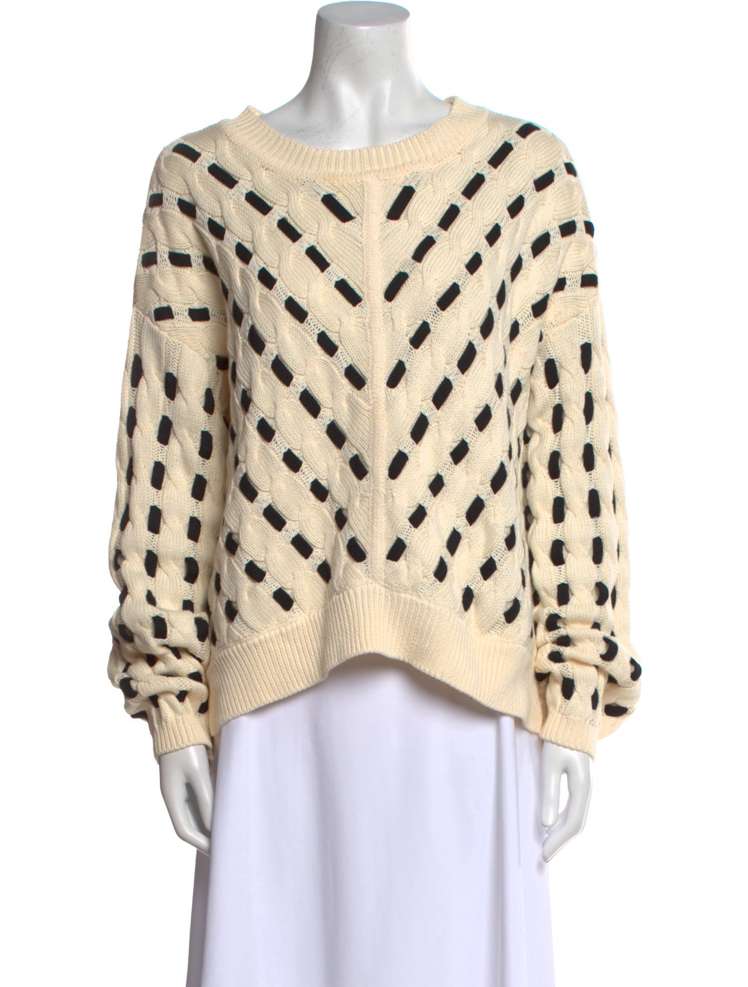 La Ligne Printed Scoop Neck Sweater