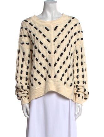La Ligne Printed Scoop Neck Sweater