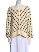 La Ligne Printed Scoop Neck Sweater