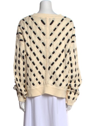 La Ligne Printed Scoop Neck Sweater