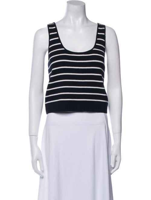 La Ligne Striped Scoop Neck Crop Top