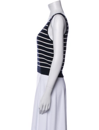 La Ligne Striped Scoop Neck Crop Top