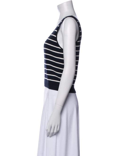 La Ligne Striped Scoop Neck Crop Top