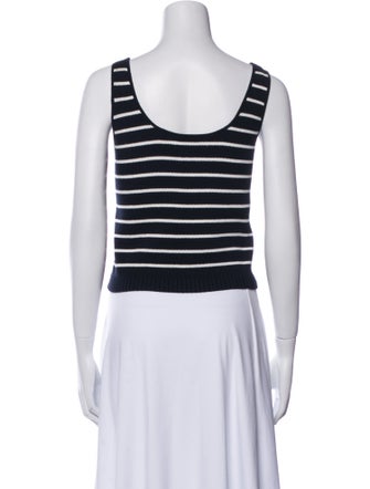 La Ligne Striped Scoop Neck Crop Top