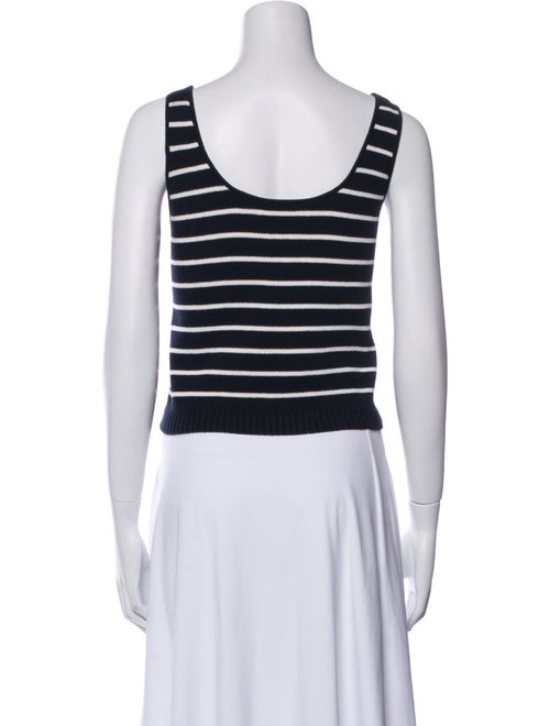 La Ligne Striped Scoop Neck Crop Top