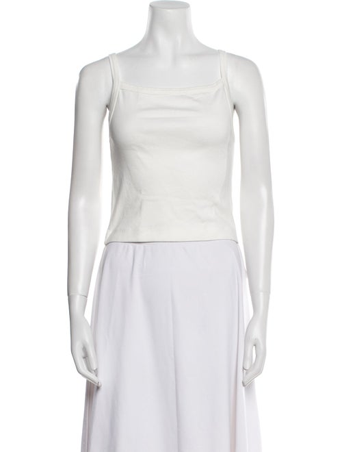 La Ligne Square Neckline Sleeveless Crop Top