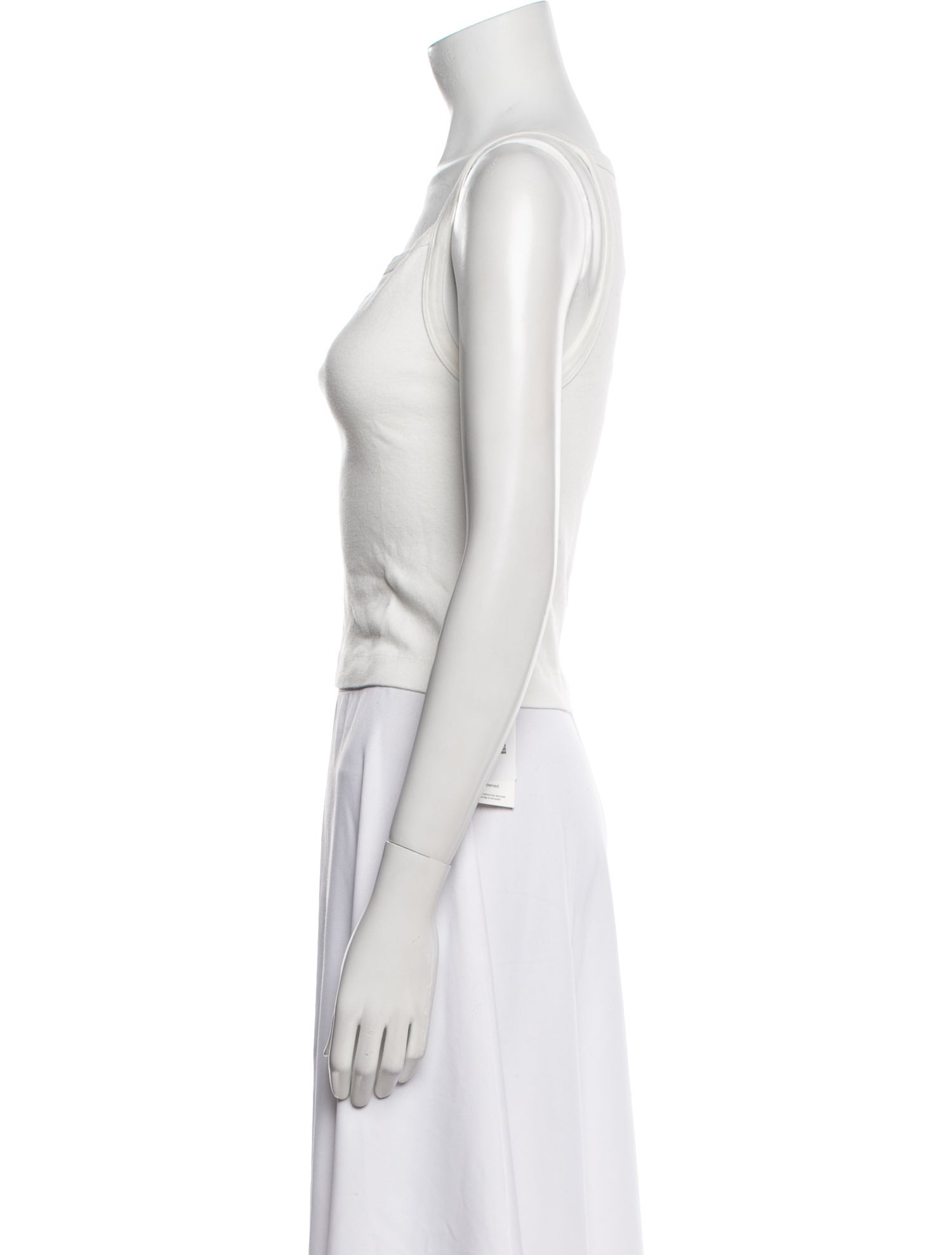 La Ligne Square Neckline Sleeveless Crop Top