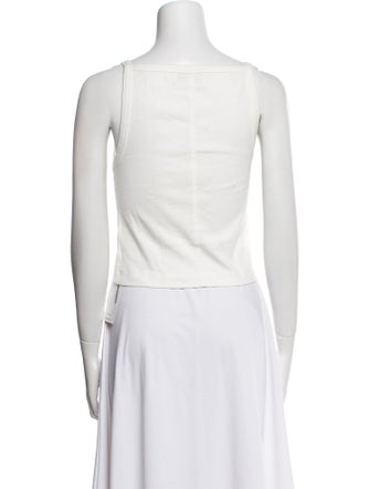 La Ligne Square Neckline Sleeveless Crop Top