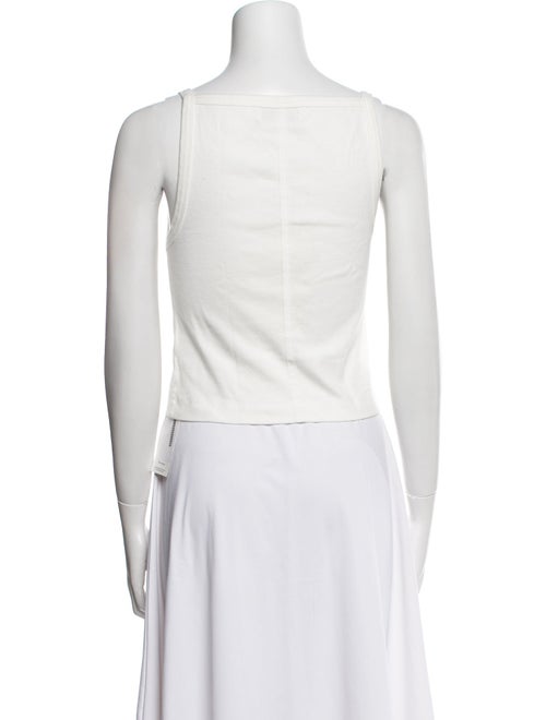 La Ligne Square Neckline Sleeveless Crop Top